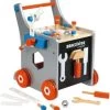 Janod Brico'Kids Werkbankwagen Groß, Inkl. 25 Teile Zubehör