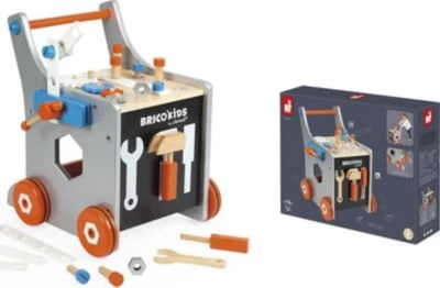Janod Brico'Kids Werkbankwagen Groß, Inkl. 25 Teile Zubehör 4 Janod Brico'Kids Werkbankwagen Groß, Inkl. 25 Teile Zubehör – Bild 2