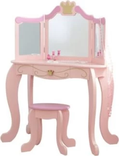 KidKraft Frisiertisch & Hocker Prinzessin, Rosa