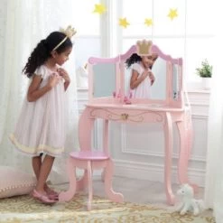 KidKraft Frisiertisch & Hocker Prinzessin, Rosa 10 KidKraft Frisiertisch & Hocker Prinzessin, Rosa -Spielzeugladen 11857221 03