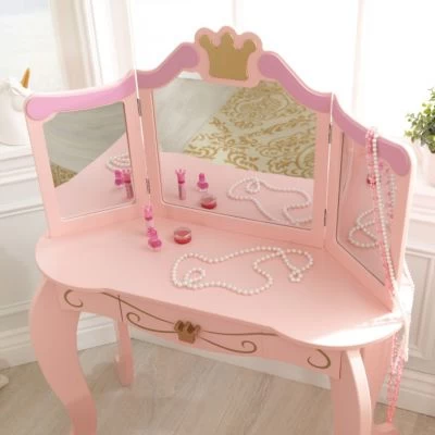 KidKraft Frisiertisch & Hocker Prinzessin, Rosa 8 KidKraft Frisiertisch & Hocker Prinzessin, Rosa – Bild 6