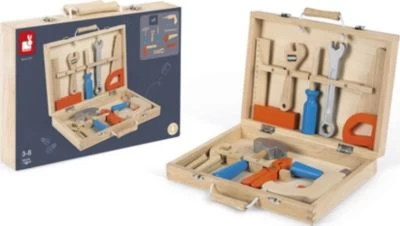 Janod Brico'Kids Werkzeugkoffer 9 Teile 4 Janod Brico'Kids Werkzeugkoffer 9 Teile – Bild 2