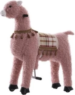 Sweety-Toys Sweety Toys 11391 Reittier Groß Alpaka Rosa Auf Rollen, 104 Cm
