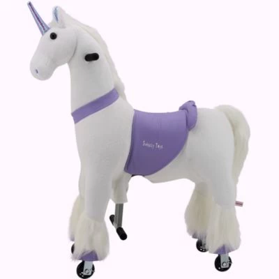Sweety-Toys Sweety Toys 11346 Reittier Groß Lila Einhorn Auf Rollen, 104 Cm 4 Sweety-Toys Sweety Toys 11346 Reittier Groß Lila Einhorn Auf Rollen, 104 Cm – Bild 2