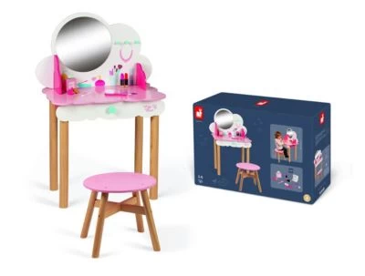 Janod Schmink- Und Frisiertisch "P'tite Miss" Mit Hocker Und Zubehör, 10 Teile 5 Janod Schmink- Und Frisiertisch "P'tite Miss" Mit Hocker Und Zubehör, 10 Teile – Bild 3