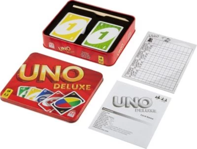 Mattel Games UNO Deluxe Metallbox, Kartenspiel, Gesellschaftsspiel, Kinderspiel 5 Mattel Games UNO Deluxe Metallbox, Kartenspiel, Gesellschaftsspiel, Kinderspiel – Bild 3