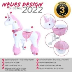 PonyCycle Kinder Reittiere Sternschnuppe Einhorn U-Serie Weiß Rosa Small Mit Sound -Spielzeugladen 16707066 02
