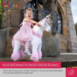PonyCycle Kinder Reittiere Sternschnuppe Einhorn U-Serie Weiß Rosa Small Mit Sound -Spielzeugladen 16707066 06