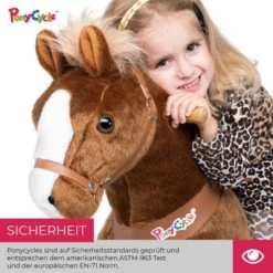 PonyCycle Kinder Reittiere Amadeus Pferd Hell Braun Medium Mit Sound - 3 Jahre Garantie -Spielzeugladen 16707096 05