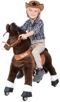 PonyCycle Kinder Reittiere Mister Ed Pferd Braun Small Mit Sound - 3 Jahre Garantie