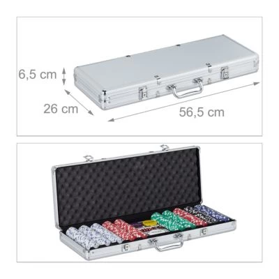 Relaxdays Pokerkoffer Mit 500 Chips 6 Relaxdays Pokerkoffer Mit 500 Chips – Bild 4