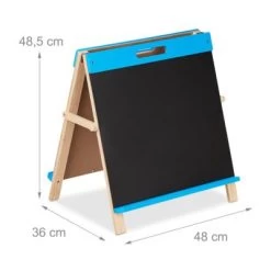 Relaxdays Blaue Kindertafel Für Kreide -Spielzeugladen 18645666 04