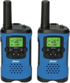 Alecto FR-115 - Set Von Zwei Walkie Talkies - Reichweite Von Bis Zu 5 Kilometern, Blau/schwarz