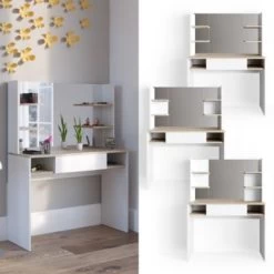 Vicco Schminktisch DAENERYS Weiß-Sonoma Frisiertisch Kommode Frisierkommode Spiegel -Spielzeugladen 19335255 02