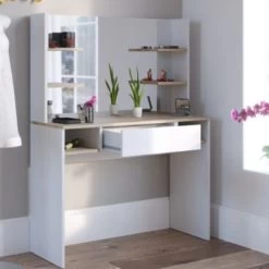 Vicco Schminktisch DAENERYS Weiß-Sonoma Frisiertisch Kommode Frisierkommode Spiegel -Spielzeugladen 19335255 05