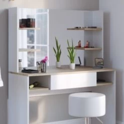 Vicco Schminktisch DAENERYS Weiß-Sonoma Frisiertisch Frisierkommode Spiegel Hocker -Spielzeugladen 19335399 05