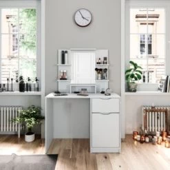 Vicco Schminktisch Ruben Weiß Frisiertisch Frisierkommode Schminkkommode Kommode