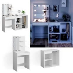 Vicco Schminktisch Frisiertisch Kommode Isabelle LED-Beleuchtung Beistellschrank -Spielzeugladen 19337269 03