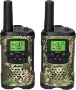 Alecto FR-115 - Set Von Zwei Walkie Talkies - Reichweite Von Bis Zu 5 Kilometern, Camouflage