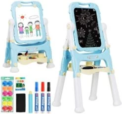 COSTWAY® Kindertafel Staffelei Standtafel Höhenverstellbar