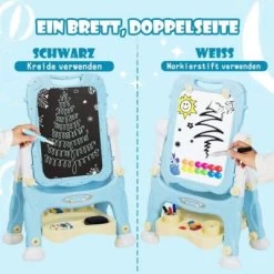 COSTWAY® Kindertafel Staffelei Standtafel Höhenverstellbar -Spielzeugladen 21652722 05