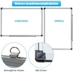 COSTWAY® Whiteboard Magnettafel 90x60cm -Spielzeugladen 21653198 04