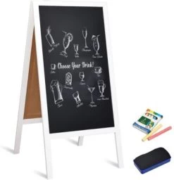 COSTWAY® Kreidetafel Beidseitig