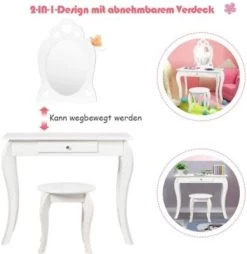COSTWAY® Schminktisch Kinder Frisiertisch -Spielzeugladen 21653373 05