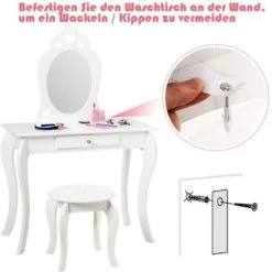 COSTWAY® Schminktisch Kinder Frisiertisch -Spielzeugladen 21653373 06