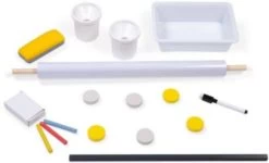 Janod Magnet- Und Kreidetafel Mit Zubehör, Gelb/grau -Spielzeugladen 21706406 03