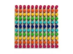 HESS Holzspielzeug Farbensteckspiel Mit 121 Teilen