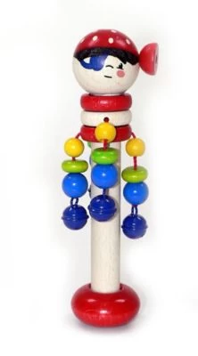 HESS Holzspielzeug Schellenstab Pirat