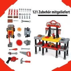 COSTWAY® Werkbank 121-teiliges Kinder -Spielzeugladen 22987592 03