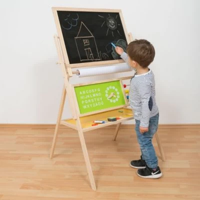 Coemo Kinder-Standtafel Mit Papierrolle Zubehör 4 Coemo Kinder-Standtafel Mit Papierrolle Zubehör – Bild 2