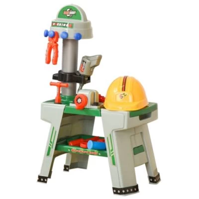 HOMCOM Kinder Werkbank Set Mit 37 Zubehörteilen 4 HOMCOM Kinder Werkbank Set Mit 37 Zubehörteilen – Bild 2