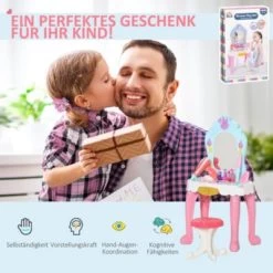 HOMCOM Kinderfrisiertisch-Set Mit Hocker Und Haartrockner -Spielzeugladen 24237368 06