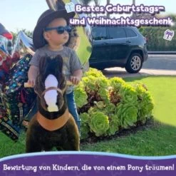 PonyCycle Kinder Reitspielzeug Dunkelbraunes Pferd Mit Bremsen Mit Klang Für 3-5 Jahre -Spielzeugladen 24927809 03