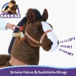 PonyCycle Kinder Reitspielzeug Dunkelbraunes Pferd Mit Bremsen Mit Klang Für 3-5 Jahre -Spielzeugladen 24927809 04