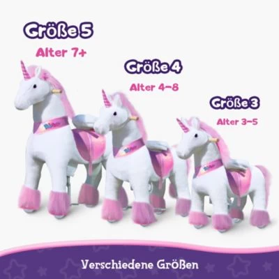 PonyCycle Kinder Reitspielzeug Rosa Einhorn Mit Bremsen Mit Klang Für 4-8 Jahre 8 PonyCycle Kinder Reitspielzeug Rosa Einhorn Mit Bremsen Mit Klang Für 4-8 Jahre – Bild 6