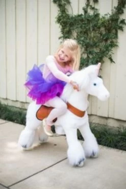 PonyCycle Kinder Reitspielzeug Weiß Einhorn Mit Bremsen Mit Klang Für 3-5 Jahre -Spielzeugladen 24927813 04