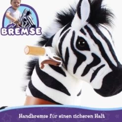 PonyCycle Kinder Reitspielzeug Zebra Mit Bremsen Für 4-8 Jahre -Spielzeugladen 24927818 04