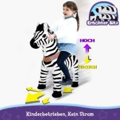 PonyCycle Kinder Reitspielzeug Zebra Mit Bremsen Für 4-8 Jahre -Spielzeugladen 24927818 05