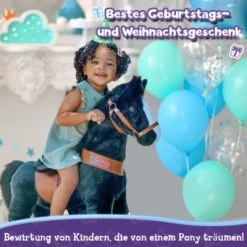 PonyCycle Kinder Reitspielzeug Schwarz Pferd Mit Bremsen Mit Klang Für 3-5 Jahre -Spielzeugladen 24927822 04