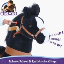 PonyCycle Kinder Reitspielzeug Schwarz Pferd Mit Bremsen Mit Klang Für 3-5 Jahre -Spielzeugladen 24927822 05
