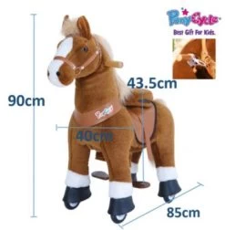 PonyCycle Kinder Reitspielzeug Braun Pferd Mit Bremsen Mit Klang Für 4-8 Jahre -Spielzeugladen 24927826 03
