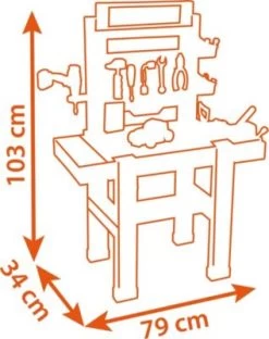 Smoby Black + Decker Werkbank Center -Spielzeugladen 24942968 06