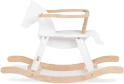Schaukelpferd „Pinolino” Mit Ring, Weiß/natur