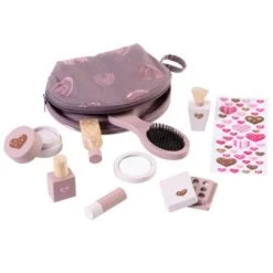 Howa Spielzeug Schminkset Kosmetiktasche Für Kinder Mit 8 Tlg. Zubehör Aus Holz Und Herzaufklebern -Spielzeugladen 28478910 03