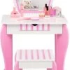 COSTWAY® Kinderschminktisch Mit Hocker & Spiegel Abnehmbar 2-in-1 1 COSTWAY® Kinderschminktisch Mit Hocker & Spiegel Abnehmbar 2-in-1 -Spielzeugladen 28764857 01