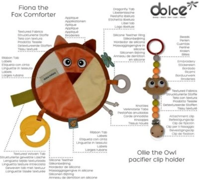 Earth Kuscheldecke & Schnullerkette - Fiona Vos & Ollie Owl 4 Earth Kuscheldecke & Schnullerkette - Fiona Vos & Ollie Owl – Bild 2